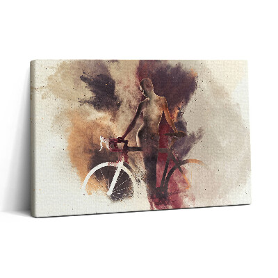 Tablou canvas 30x20 Femeie și bicicletă