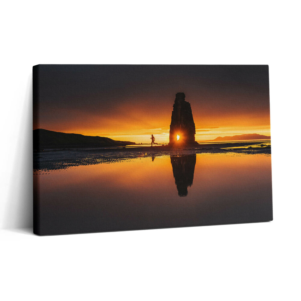 Tablou canvas 30x20 Alergătorii și apusul soarelui