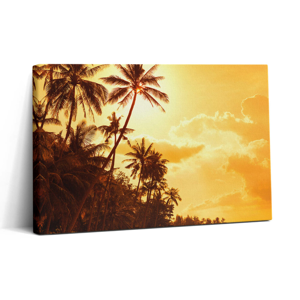Tablou canvas 30x20 Palmieri însoriți pe plajă