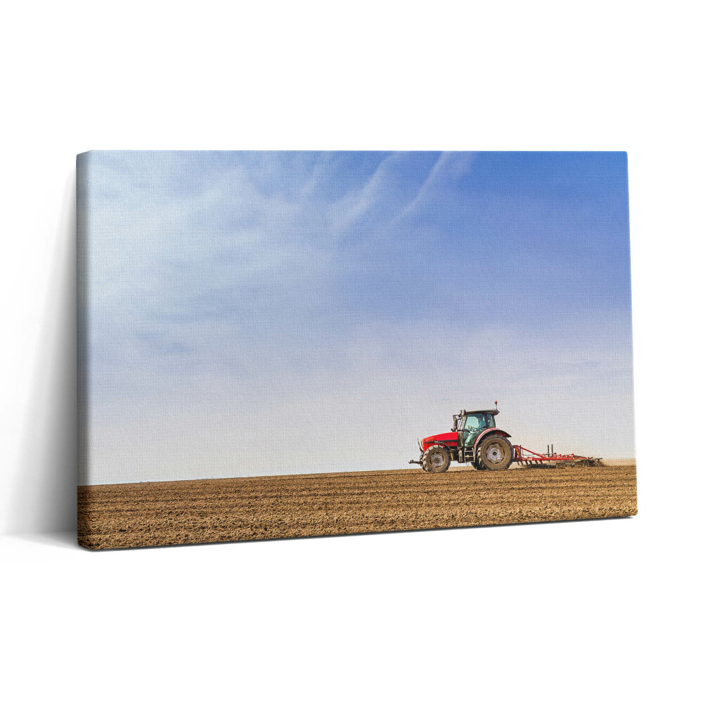 Tablou canvas 30x20 Fermier pe un tractor