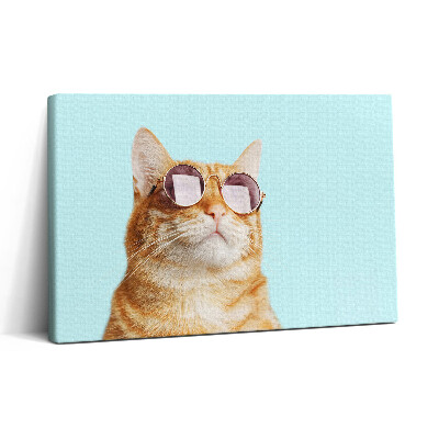 Tablou canvas 30x20 Pisică amuzantă cu ochelari