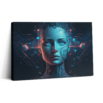 Tablou canvas 30x20 Inteligență artificială - Robot feminin