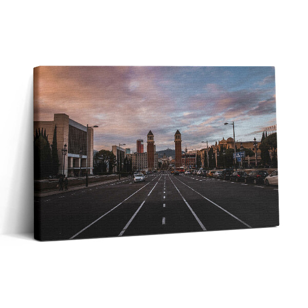 Tablou canvas 30x20 Vedere a drumului de la Barcelona la Tibidabo