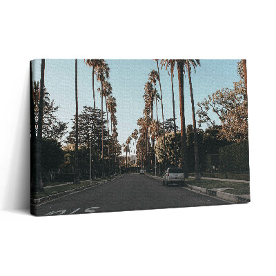 Tablou canvas 30x20 Un vehicul pe drum printre copaci