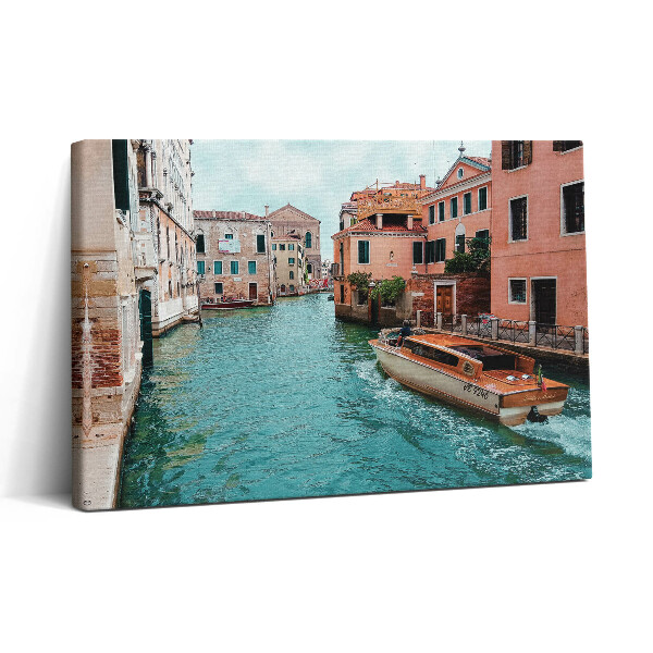 Tablou canvas 30x20 Barcă cu motor pe râu