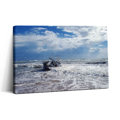 Tablou canvas 30x20 Navă scufundată în Sicilia