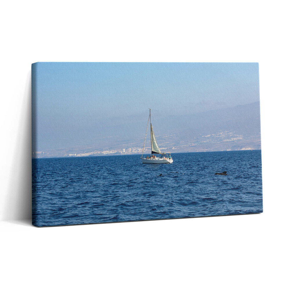 Tablou canvas 30x20 Un iaht navighează în jurul Tenerife-ului