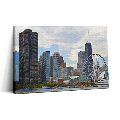 Tablou canvas 30x20 Peisaj urban Chicago