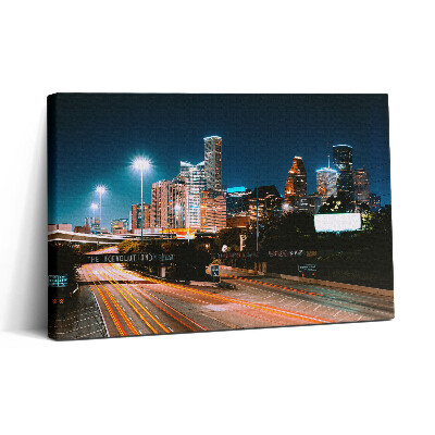 Tablou canvas 30x20 Orașul Houston noaptea