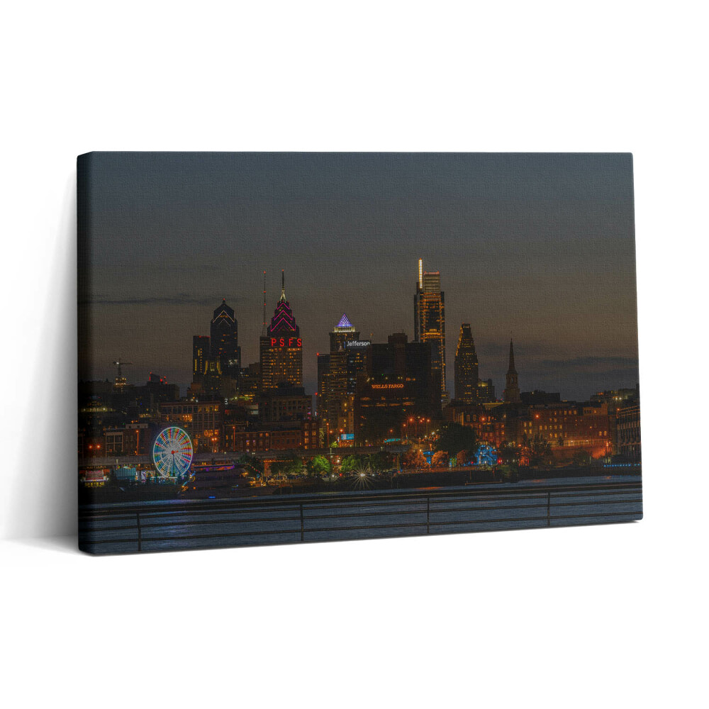Tablou canvas 30x20 Roata Ferris din Philadelphia