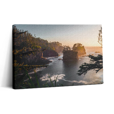 Tablou canvas 30x20 Peisaj de stânci și apus de soare