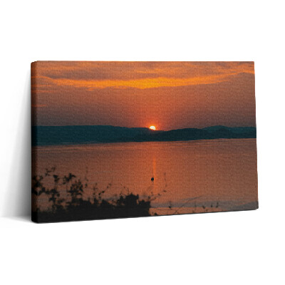 Tablou canvas 30x20 Lacul Balaton și apusul soarelui