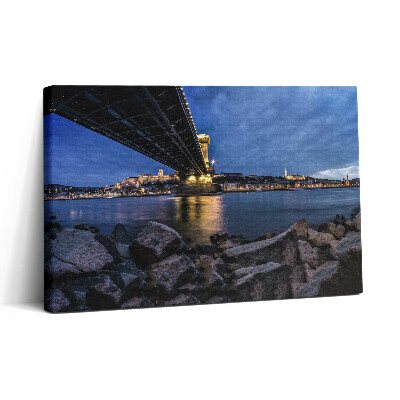 Tablou canvas 30x20 Țărm stâncos sub pod