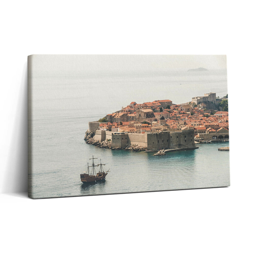 Tablou canvas 30x20 Navă cu pânze în Dubrovnik