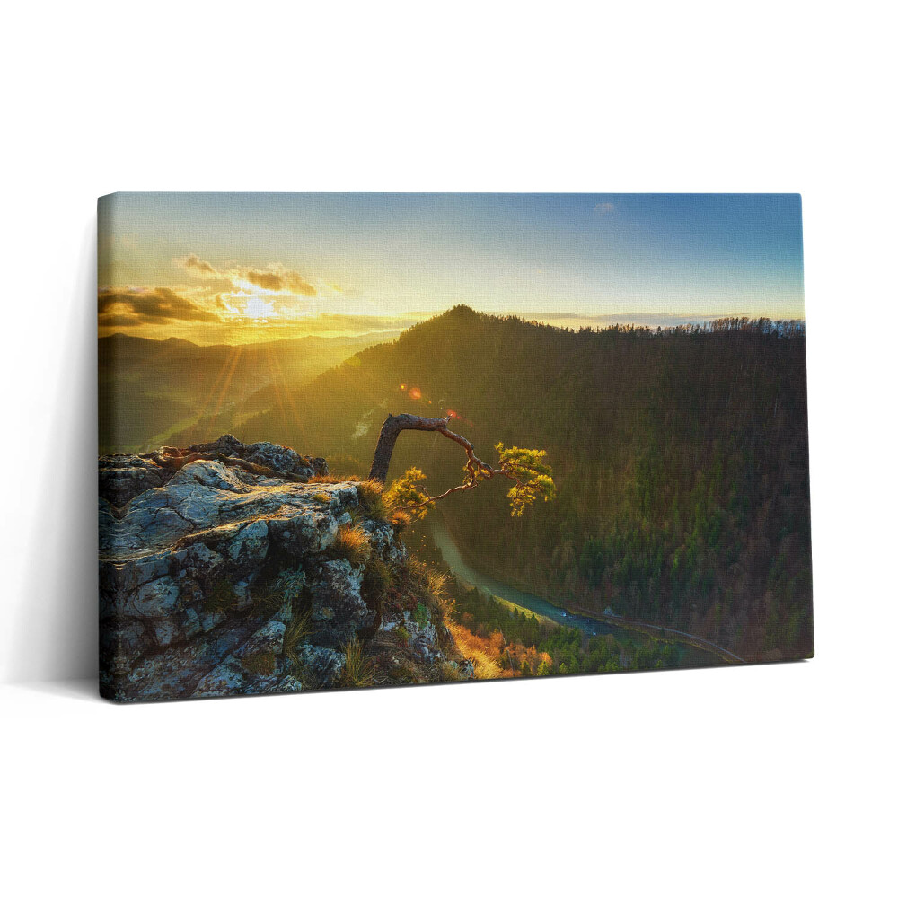 Tablou canvas 30x20 Apus de soare peste munți