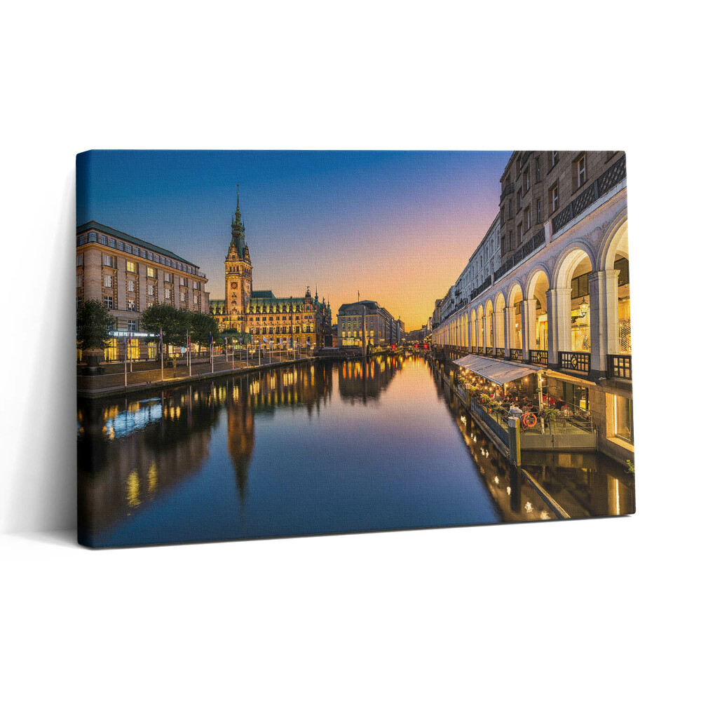 Tablou canvas 30x20 Primăria orașului Hamburg, Germania