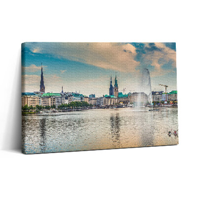 Tablou canvas 30x20 Binnenalster din Hamburg