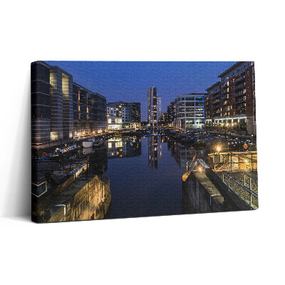 Tablou canvas 30x20 Orașul Leeds este luminat noaptea