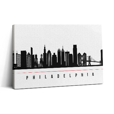 Tablou canvas 30x20 Ilustrație a orașului Philadelphia