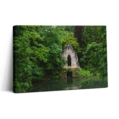 Tablou canvas 30x20 Ruinele vechii capele din Chamonix, Franța