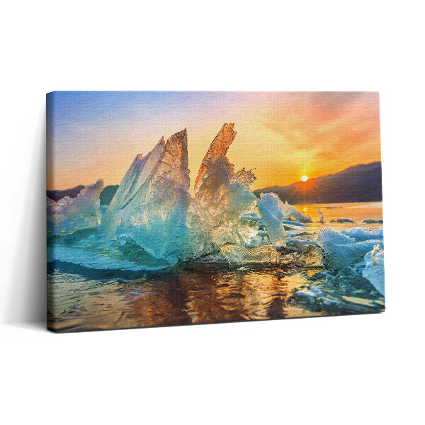 Tablou canvas 30x20 O bucată de gheață la răsăritul soarelui