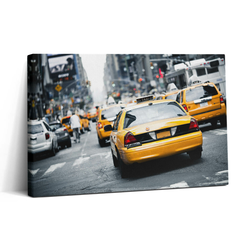 Tablou canvas 30x20 Taxiurile din New York City într-un ambuteiaj urban