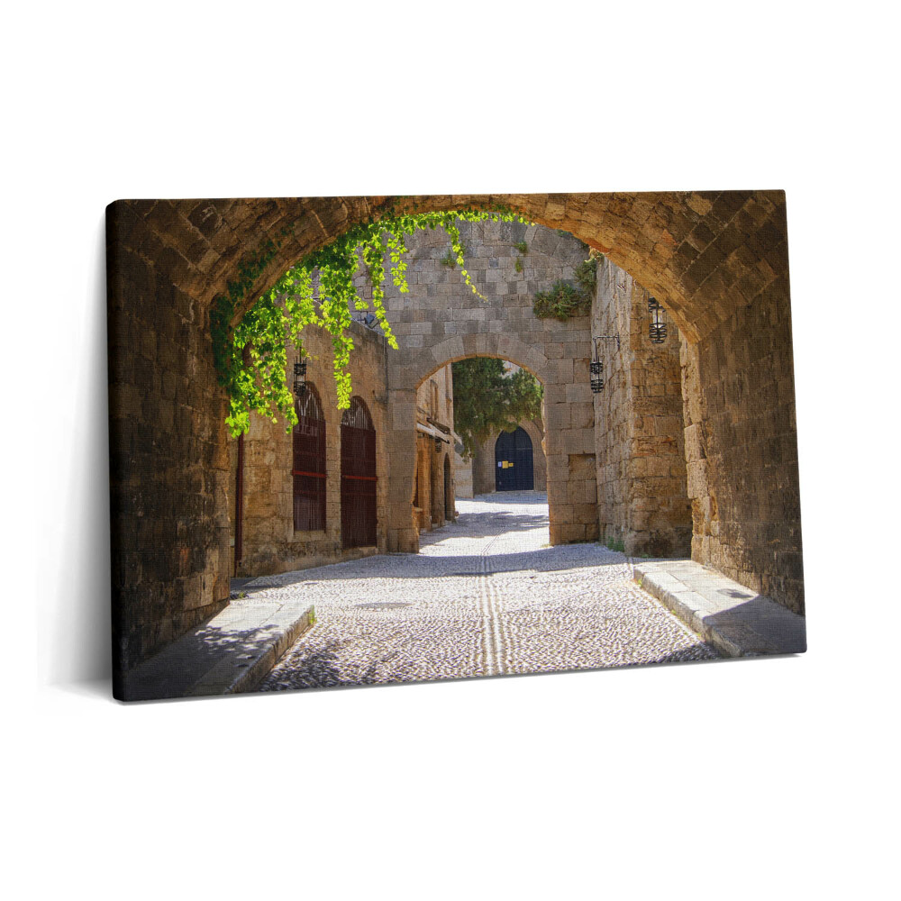 Tablou pe pânză 60x40 Stradă medievală în Rhodos, Grecia