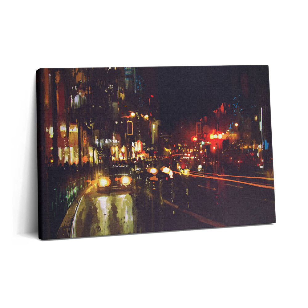 Tablou pe pânză 60x40 Oraș pictat încețoșat