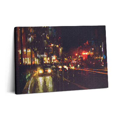 Tablou pe pânză 60x40 Oraș pictat încețoșat