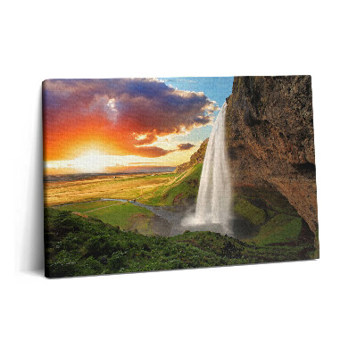 Tablou pe pânză 60x40 Cascadă în Islanda