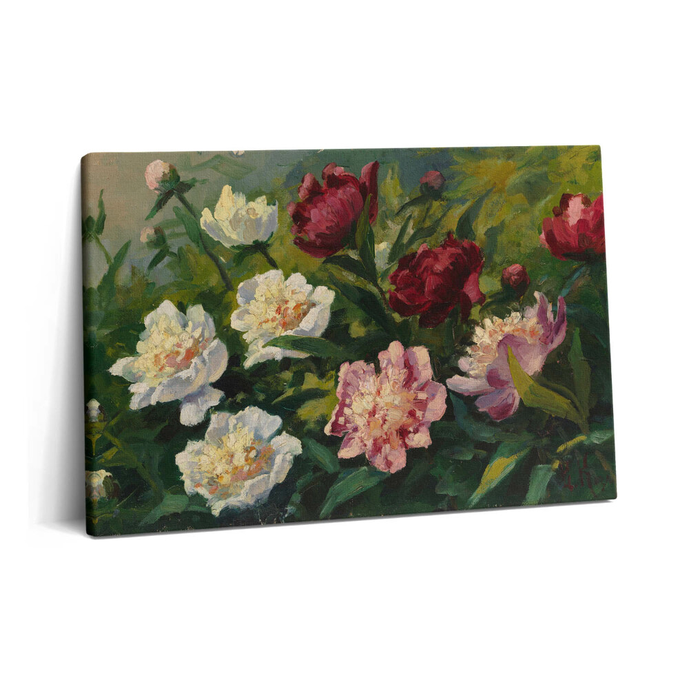 Tablou pe pânză 60x40 Am pictat flori frumoase