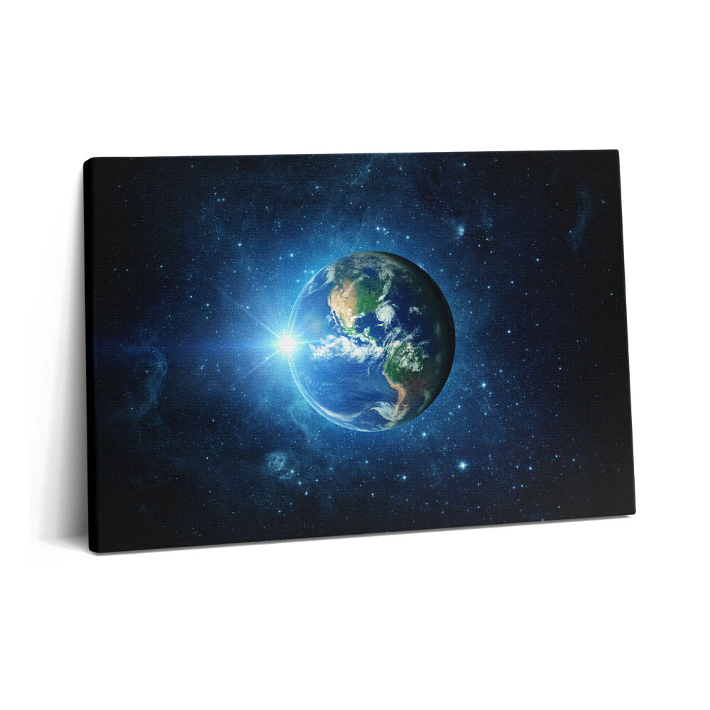 Tablou pe pânză 60x40 NASA - Galaxia Pământului și Soarele