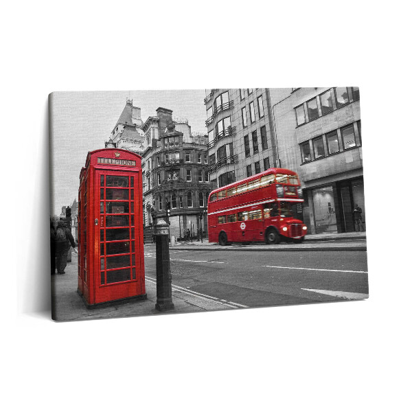 Tablou pe pânză 60x40 Autobuz american istoric pe stradă