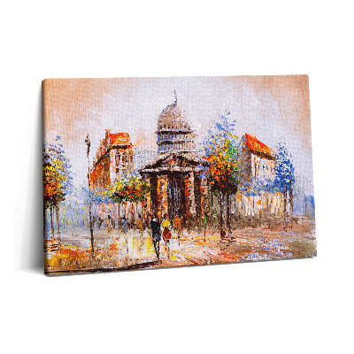 Tablou pe pânză 60x40 Pictură - colorată harababură artistică urbană