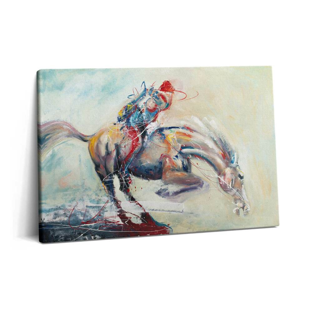 Tablou pe pânză 60x40 Ilustrație a cailor în galop