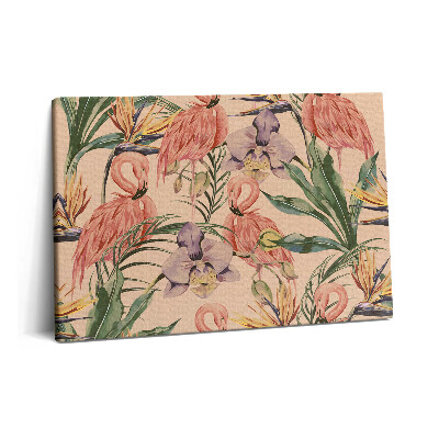 Tablou pe pânză 60x40 Flori tropicale în stil boho