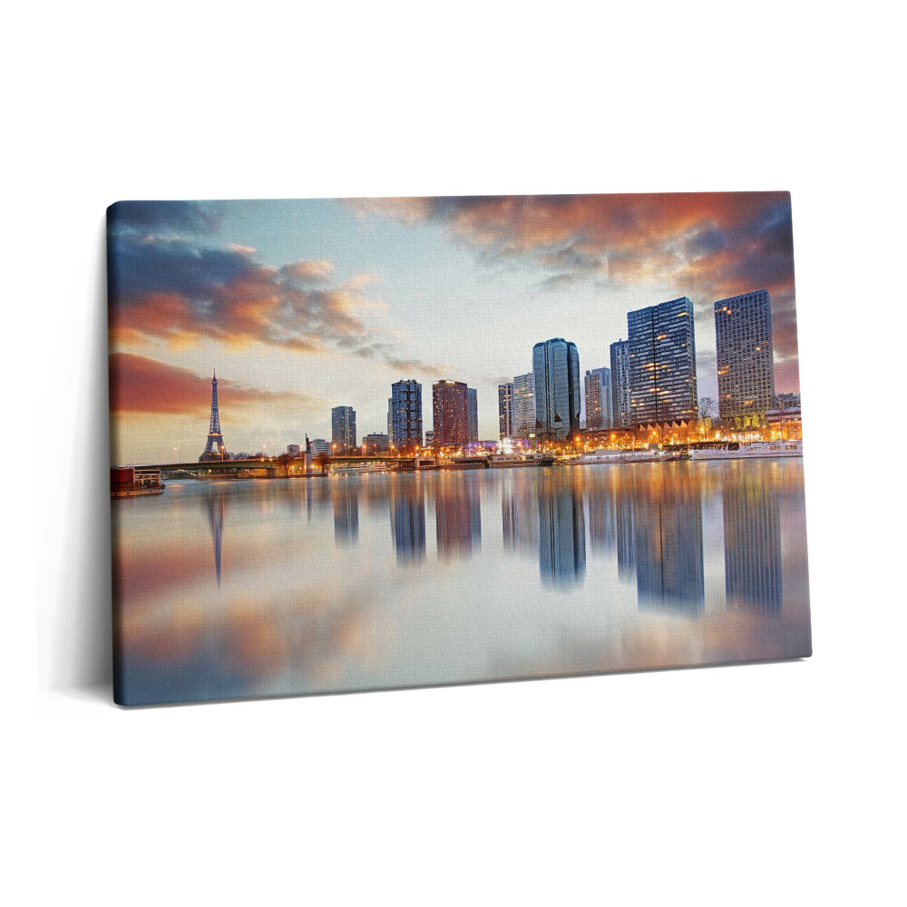 Tablou pe pânză 60x40 Panoramă a Parisului cu Turnul Eiffel