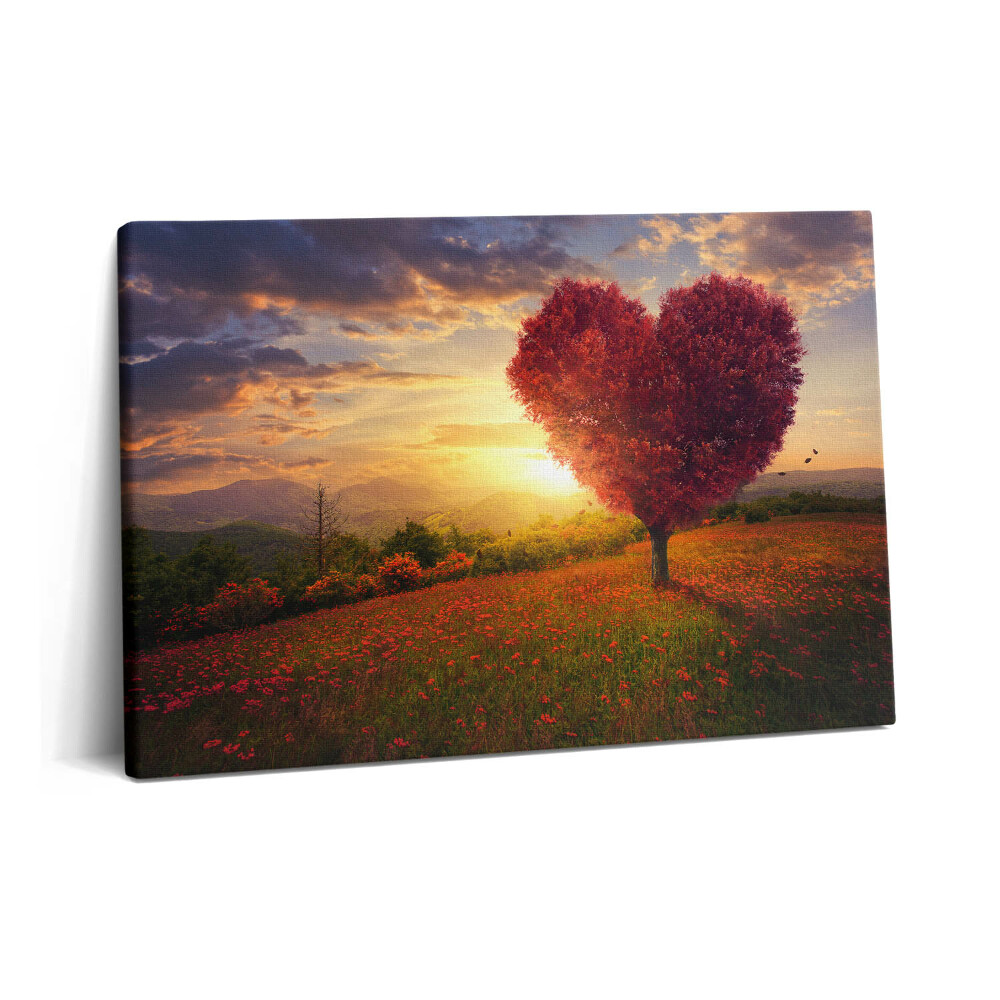 Tablou pe pânză 60x40 Copacul iubirii în formă de inimă