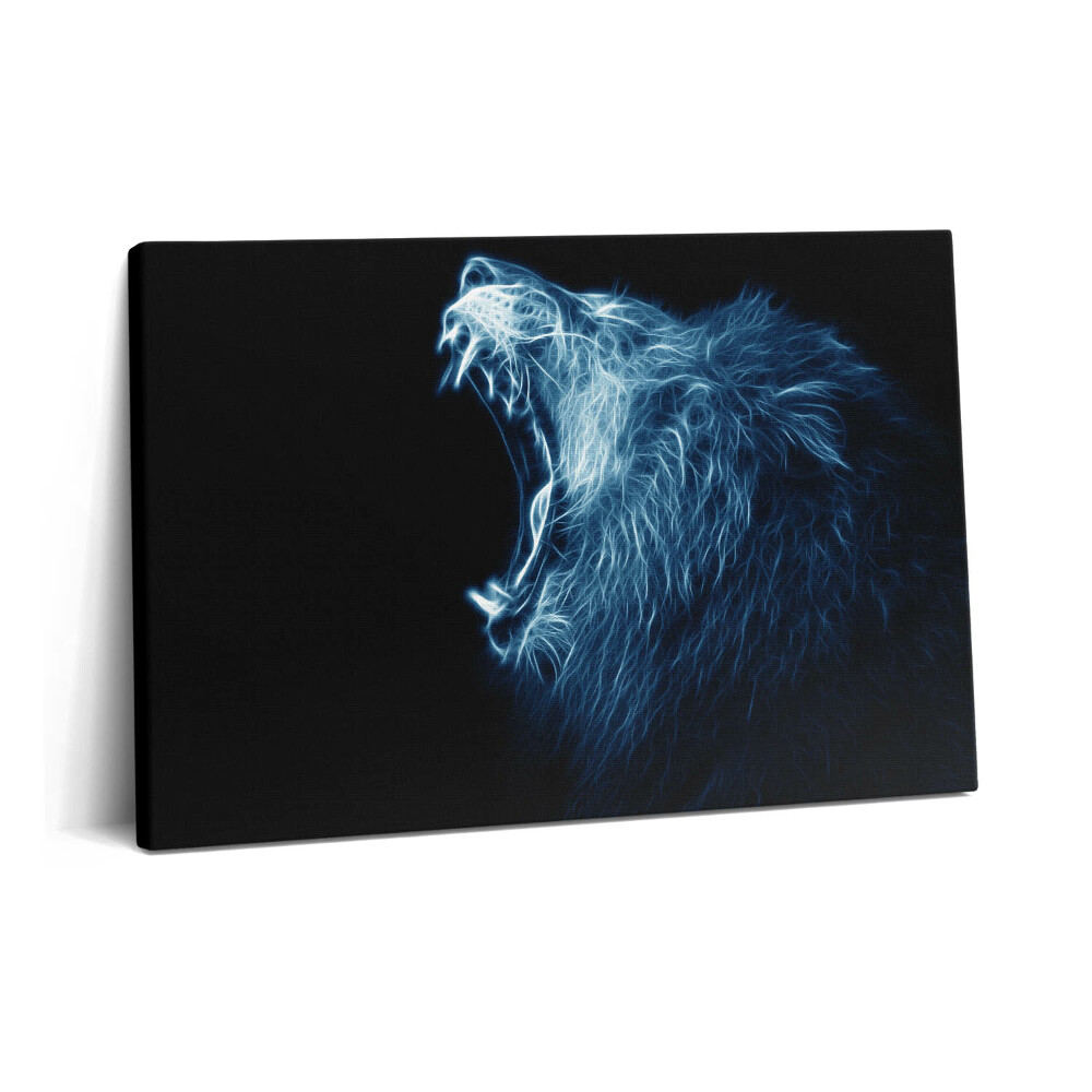 Tablou pe pânză 60x40 Limbajul corpului leului sălbatic