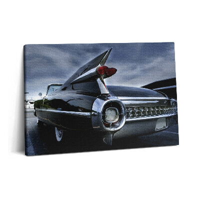 Tablou pe pânză 60x40 Mașină Cadillac neagră de epocă
