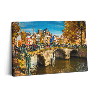 Tablou pe pânză 60x40 Albastrul de toamnă în Amsterdam