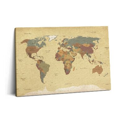 Tablou pe pânză 60x40 Hartă a lumii vintage
