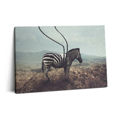 Tablou pe pânză 60x40 Ilustrație cu dungi zebră