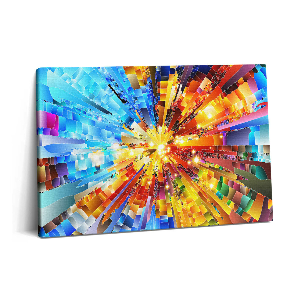 Tablou pe pânză 60x40 Compoziție 3D cu culori saturate