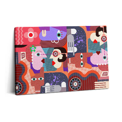 Tablou pe pânză 60x40 Fețe abstracte