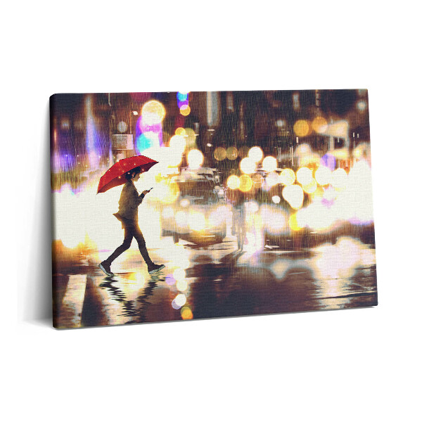 Tablou pe pânză 60x40 Ilustrație anime de pe Rain Street