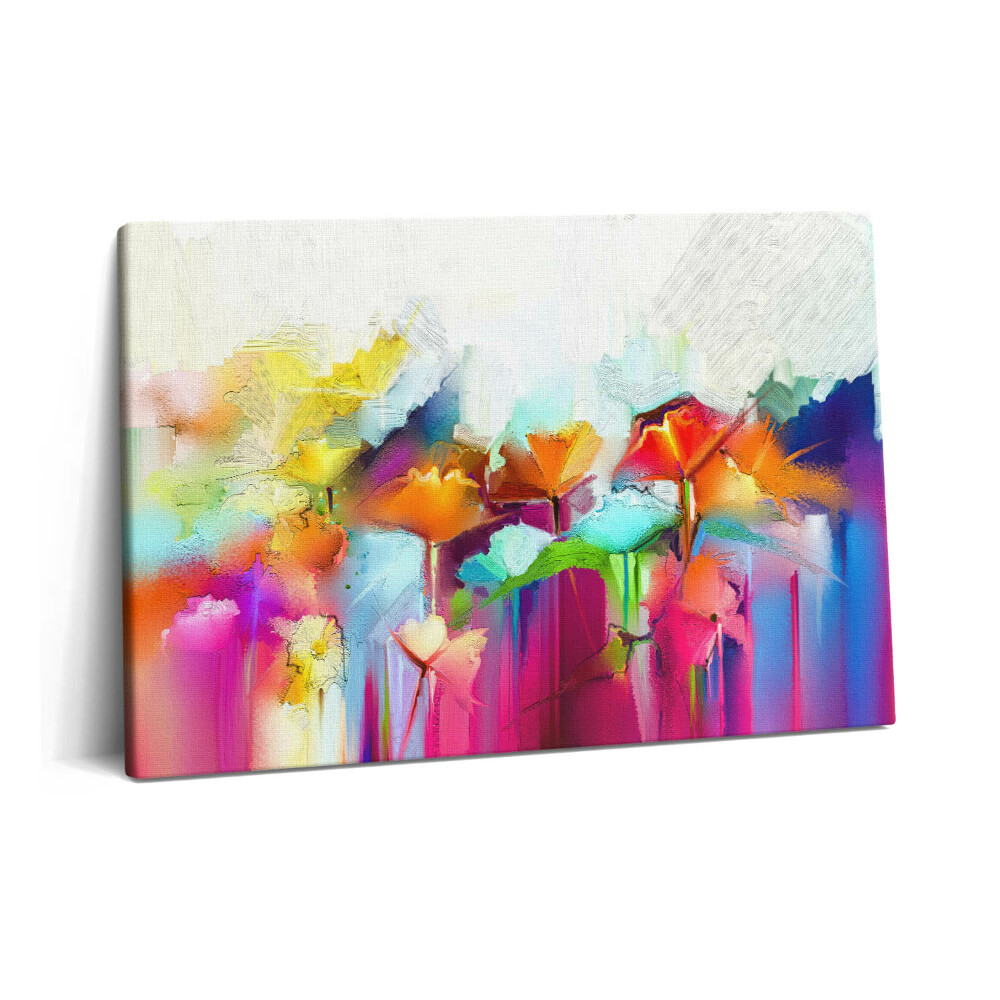 Tablou pe pânză 60x40 Pictură abstractă cu flori