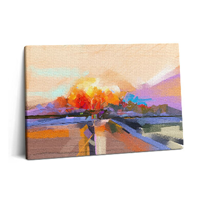 Tablou pe pânză 60x40 Pictură abstractă - copac colorat