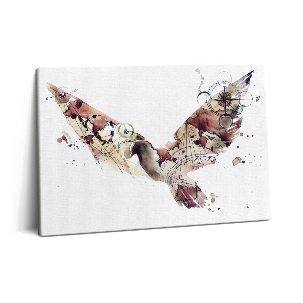 Tablou pe pânză 60x40 Acuarelă abstractă de păsări