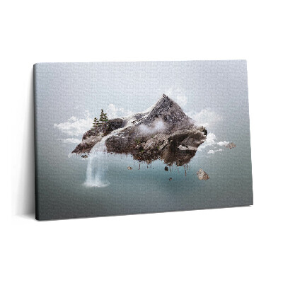 Tablou pe pânză 60x40 Insula Zburătoare și Cascada